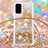 Samsung Galaxy S20用シリコンケース ソフトタッチラバー ブリンブリン カバー 携帯ストラップ S03 サムスン 