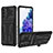 Samsung Galaxy S20 FE (2022) 5G用ハイブリットバンパーケース スタンド プラスチック 兼シリコーン カバー YF1 サムスン ブラック