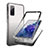 Samsung Galaxy S20 FE 4G用前面と背面 360度 フルカバー 極薄ソフトケース シリコンケース 耐衝撃 全面保護 バンパー 勾配色 透明 JX1 サムスン ブラック