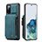 Samsung Galaxy S20 FE 4G用ケース 高級感 手触り良いレザー柄 C01S サムスン ネイビー