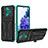 Samsung Galaxy S20 FE 4G用ハイブリットバンパーケース スタンド プラスチック 兼シリコーン カバー YF1 サムスン グリーン