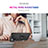 Samsung Galaxy S20 FE 4G用ハイブリットバンパーケース プラスチック アンド指輪 マグネット式 MQ3 サムスン 