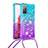 Samsung Galaxy S20 FE 5G用シリコンケース ソフトタッチラバー ブリンブリン カバー 携帯ストラップ S01 サムスン ブルー