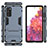 Samsung Galaxy S20 FE 5G用ハイブリットバンパーケース スタンド プラスチック 兼シリコーン カバー KC1 サムスン 