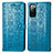 Samsung Galaxy S20 Lite 5G用手帳型 レザーケース スタンド パターン カバー S03D サムスン ネイビー