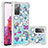 Samsung Galaxy S20 Lite 5G用シリコンケース ソフトタッチラバー ブリンブリン カバー S03 サムスン ブルー