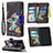 Samsung Galaxy S20 Plus 5G用手帳型 レザーケース スタンド パターン カバー B04F サムスン 