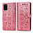 Samsung Galaxy S20 Plus用手帳型 レザーケース スタンド パターン カバー S03D サムスン ローズゴールド