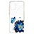 Samsung Galaxy S20 Plus用シリコンケース ソフトタッチラバー バタフライ パターン カバー Y01X サムスン ネイビー