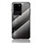 Samsung Galaxy S20 Ultra 5G用ハイブリットバンパーケース プラスチック 鏡面 虹 グラデーション 勾配色 カバー LS1 サムスン ダークグレー