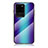 Samsung Galaxy S20 Ultra 5G用ハイブリットバンパーケース プラスチック 鏡面 虹 グラデーション 勾配色 カバー LS2 サムスン ネイビー