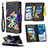 Samsung Galaxy S20 Ultra 5G用手帳型 レザーケース スタンド パターン カバー B04F サムスン 
