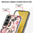 Samsung Galaxy S21 5G用シリコンケース ソフトタッチラバー バタフライ パターン カバー Y17B サムスン 