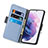 Samsung Galaxy S21 5G用手帳型 レザーケース スタンド 花 カバー S04D サムスン 
