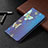Samsung Galaxy S21 FE 5G用手帳型 レザーケース スタンド パターン カバー B03F サムスン ミッドナイトネイビー