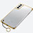 Samsung Galaxy S21 FE 5G用ハードカバー クリスタル クリア透明 H02 サムスン ゴールド