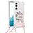 Samsung Galaxy S21 FE 5G用シリコンケース ソフトタッチラバー バタフライ パターン カバー Y02B サムスン ピンク
