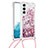 Samsung Galaxy S21 FE 5G用シリコンケース ソフトタッチラバー バタフライ パターン カバー Y03B サムスン ローズゴールド
