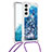 Samsung Galaxy S21 FE 5G用シリコンケース ソフトタッチラバー バタフライ パターン カバー Y03B サムスン ネイビー