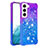 Samsung Galaxy S21 FE 5G用極薄ソフトケース グラデーション 勾配色 クリア Y05B サムスン ネイビー