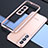 Samsung Galaxy S21 FE 5G用ケース 高級感 手触り良い アルミメタル 製の金属製 バンパー カバー A02 サムスン ローズゴールド