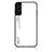 Samsung Galaxy S21 FE 5G用ハイブリットバンパーケース プラスチック 鏡面 虹 グラデーション 勾配色 カバー M02 サムスン ホワイト