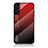Samsung Galaxy S21 FE 5G用ハイブリットバンパーケース プラスチック 鏡面 虹 グラデーション 勾配色 カバー M02 サムスン レッド
