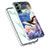 Samsung Galaxy S21 FE 5G用シリコンケース ソフトタッチラバー バタフライ パターン カバー Y07B サムスン ブラウン