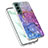 Samsung Galaxy S21 FE 5G用シリコンケース ソフトタッチラバー バタフライ パターン カバー Y07B サムスン パープル