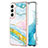 Samsung Galaxy S21 FE 5G用シリコンケース ソフトタッチラバー バタフライ パターン カバー Y11B サムスン マルチカラー