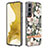 Samsung Galaxy S21 FE 5G用シリコンケース ソフトタッチラバー バタフライ パターン カバー Y12B サムスン ホワイト