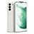 Samsung Galaxy S21 FE 5G用360度 フルカバー極薄ソフトケース シリコンケース 耐衝撃 全面保護 バンパー S08 サムスン ホワイト