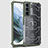 Samsung Galaxy S21 FE 5G用360度 フルカバー ハイブリットバンパーケース クリア透明 プラスチック カバー M05 サムスン ライトグリーン