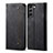 Samsung Galaxy S21 FE 5G用手帳型 布 スタンド サムスン ブラック