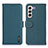 Samsung Galaxy S21 FE 5G用手帳型 レザーケース スタンド カバー B01H サムスン グリーン