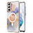 Samsung Galaxy S21 FE 5G用シリコンケース ソフトタッチラバー バタフライ パターン カバー Mag-Safe 磁気 Magnetic サムスン ラベンダー