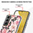 Samsung Galaxy S21 FE 5G用シリコンケース ソフトタッチラバー バタフライ パターン カバー Y12B サムスン 