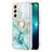 Samsung Galaxy S21 FE 5G用シリコンケース ソフトタッチラバー バタフライ パターン カバー Y16B サムスン 