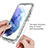 Samsung Galaxy S21 FE 5G用前面と背面 360度 フルカバー 極薄ソフトケース シリコンケース 耐衝撃 全面保護 バンパー 勾配色 透明 M01 サムスン 