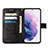 Samsung Galaxy S21 FE 5G用手帳型 レザーケース スタンド バタフライ 蝶 カバー Y06B サムスン 