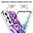 Samsung Galaxy S21 FE 5G用シリコンケース ソフトタッチラバー バタフライ パターン カバー Y08B サムスン 