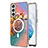 Samsung Galaxy S21 FE 5G用シリコンケース ソフトタッチラバー バタフライ パターン カバー Mag-Safe 磁気 Magnetic サムスン 