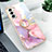 Samsung Galaxy S22 5G用シリコンケース ソフトタッチラバー バタフライ パターン カバー S02 サムスン ピンク