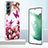 Samsung Galaxy S22 5G用シリコンケース ソフトタッチラバー バタフライ パターン カバー Y07B サムスン 