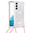 Samsung Galaxy S22 Plus 5G用シリコンケース ソフトタッチラバー バタフライ パターン カバー Y03B サムスン ホワイト