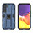Samsung Galaxy S22 Plus 5G用ハイブリットバンパーケース スタンド プラスチック 兼シリコーン カバー マグネット式 A03 サムスン ネイビー