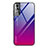 Samsung Galaxy S22 Plus 5G用ハイブリットバンパーケース プラスチック 鏡面 虹 グラデーション 勾配色 カバー サムスン ローズレッド
