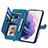 Samsung Galaxy S22 Plus 5G用手帳型 レザーケース スタンド パターン カバー S07D サムスン 