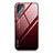 Samsung Galaxy S22 Ultra 5G用ハイブリットバンパーケース プラスチック 鏡面 虹 グラデーション 勾配色 カバー サムスン レッド
