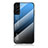 Samsung Galaxy S23 Plus 5G用ハイブリットバンパーケース プラスチック 鏡面 虹 グラデーション 勾配色 カバー M02 サムスン ネイビー